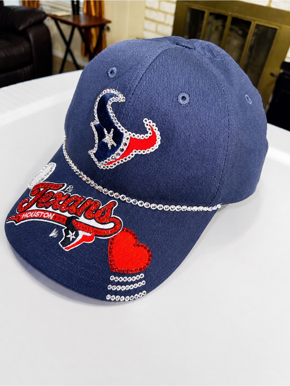 Houston Texans Hand-Embellished Bling Cap